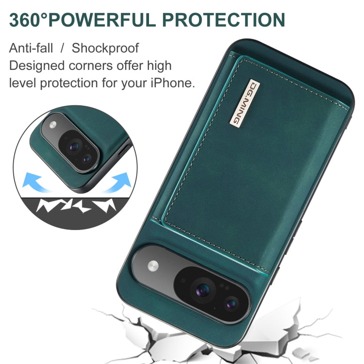 For Google Pixel 9 / 9 Pro DG.MING M1 Series 3-Fold Multi Card Wallet + Magnetic Phone Case