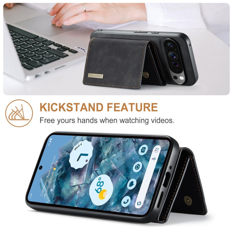 For Google Pixel 9 Pro XL DG.MING M1 Series 3-Fold Multi Card Wallet + Magnetic Phone Case