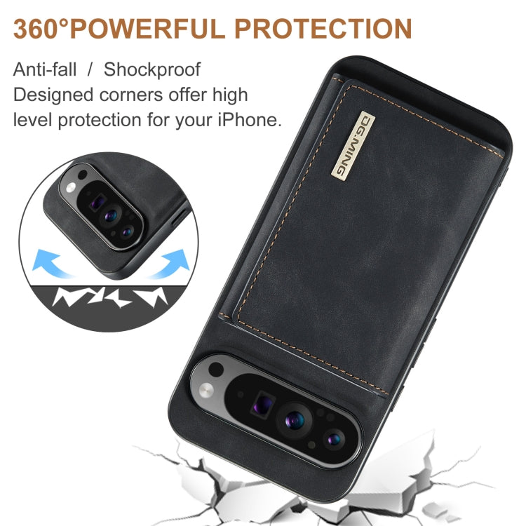For Google Pixel 9 Pro XL DG.MING M1 Series 3-Fold Multi Card Wallet + Magnetic Phone Case