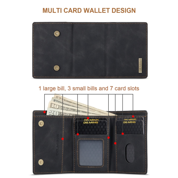 For Google Pixel 9 Pro XL DG.MING M1 Series 3-Fold Multi Card Wallet + Magnetic Phone Case