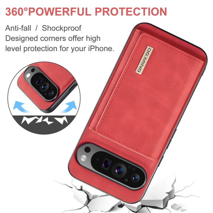 For Google Pixel 9 Pro XL DG.MING M1 Series 3-Fold Multi Card Wallet + Magnetic Phone Case
