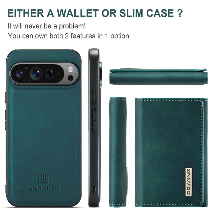 For Google Pixel 9 Pro XL DG.MING M1 Series 3-Fold Multi Card Wallet + Magnetic Phone Case