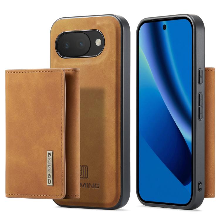 For Google Pixel 10a DG.MING M1 Series 3-Fold Multi Card Wallet + Magnetic Phone Case