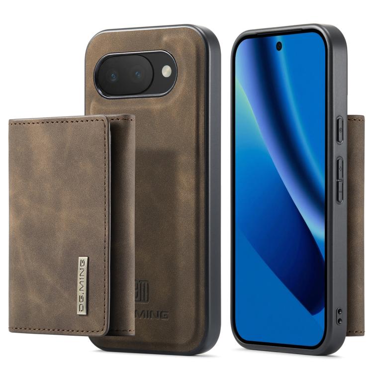 For Google Pixel 10a DG.MING M1 Series 3-Fold Multi Card Wallet + Magnetic Phone Case