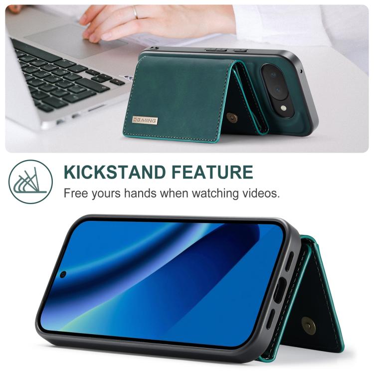 For Google Pixel 10a DG.MING M1 Series 3-Fold Multi Card Wallet + Magnetic Phone Case