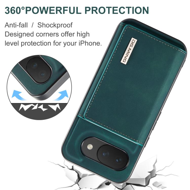 For Google Pixel 10a DG.MING M1 Series 3-Fold Multi Card Wallet + Magnetic Phone Case