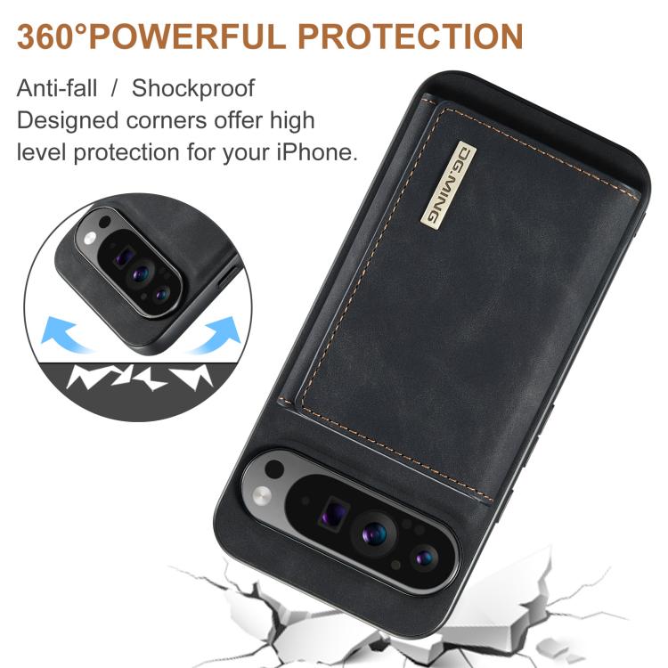 For Google Pixel 10 Pro XL DG.MING M1 Series 3-Fold Multi Card Wallet + Magnetic Phone Case
