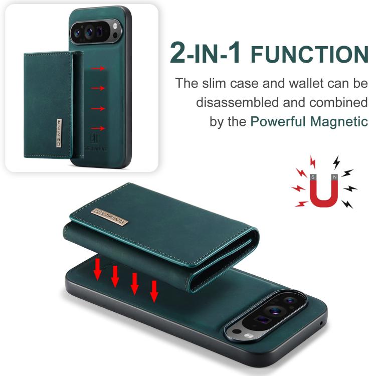 For Google Pixel 10 Pro XL DG.MING M1 Series 3-Fold Multi Card Wallet + Magnetic Phone Case