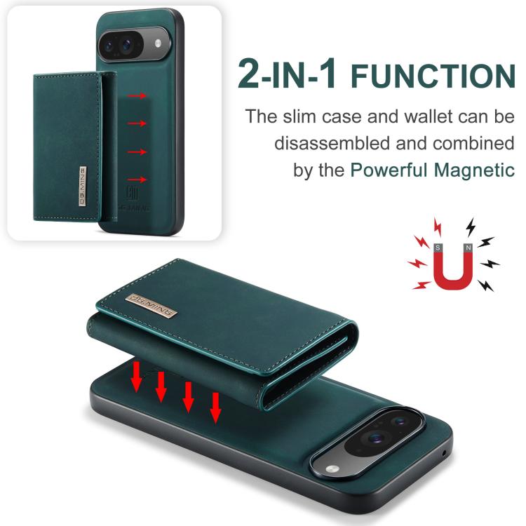 For Google Pixel 10 / 10 Pro DG.MING M1 Series 3-Fold Multi Card Wallet + Magnetic Phone Case