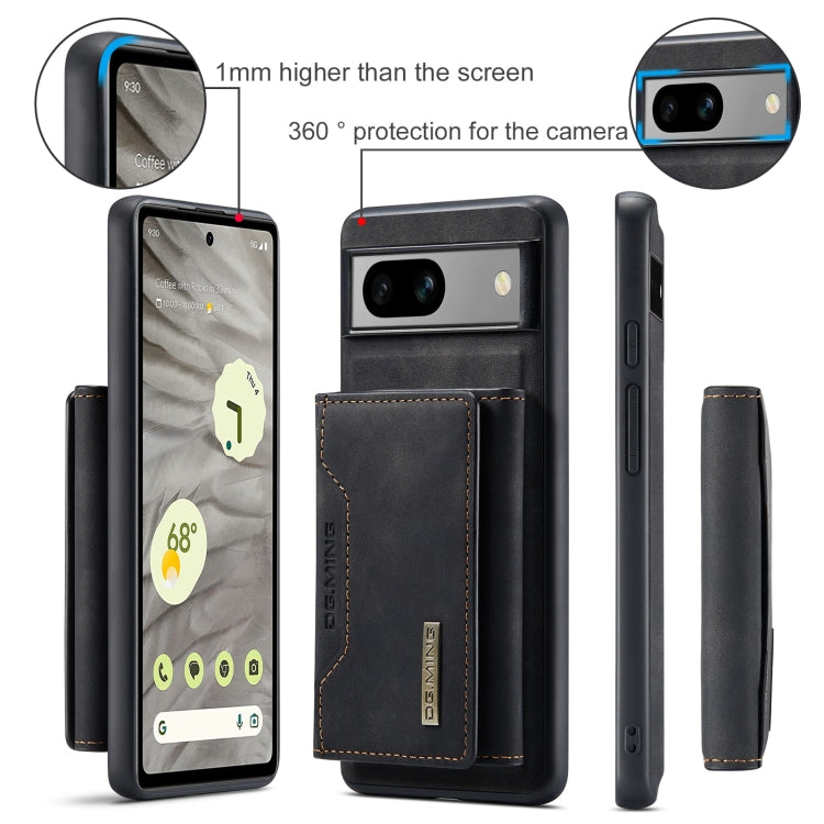 For Google Pixel 8a DG.MING M2 Series 3-Fold Multi Card Bag + Magnetic Phone Case