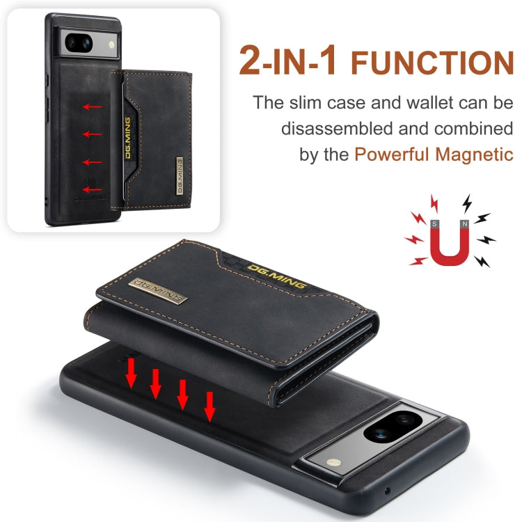 For Google Pixel 8a DG.MING M2 Series 3-Fold Multi Card Bag + Magnetic Phone Case