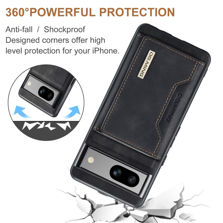 For Google Pixel 8a DG.MING M2 Series 3-Fold Multi Card Bag + Magnetic Phone Case