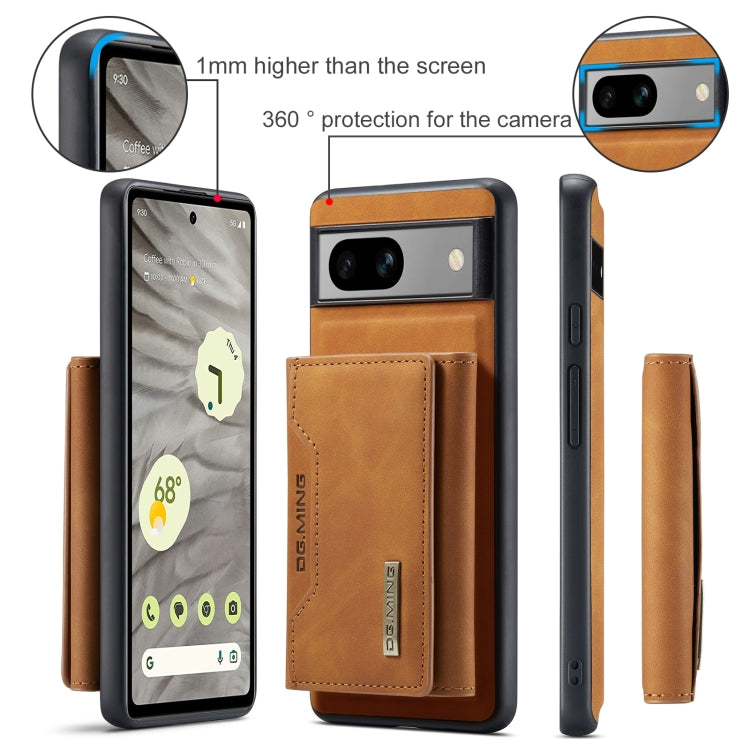 For Google Pixel 8a DG.MING M2 Series 3-Fold Multi Card Bag + Magnetic Phone Case