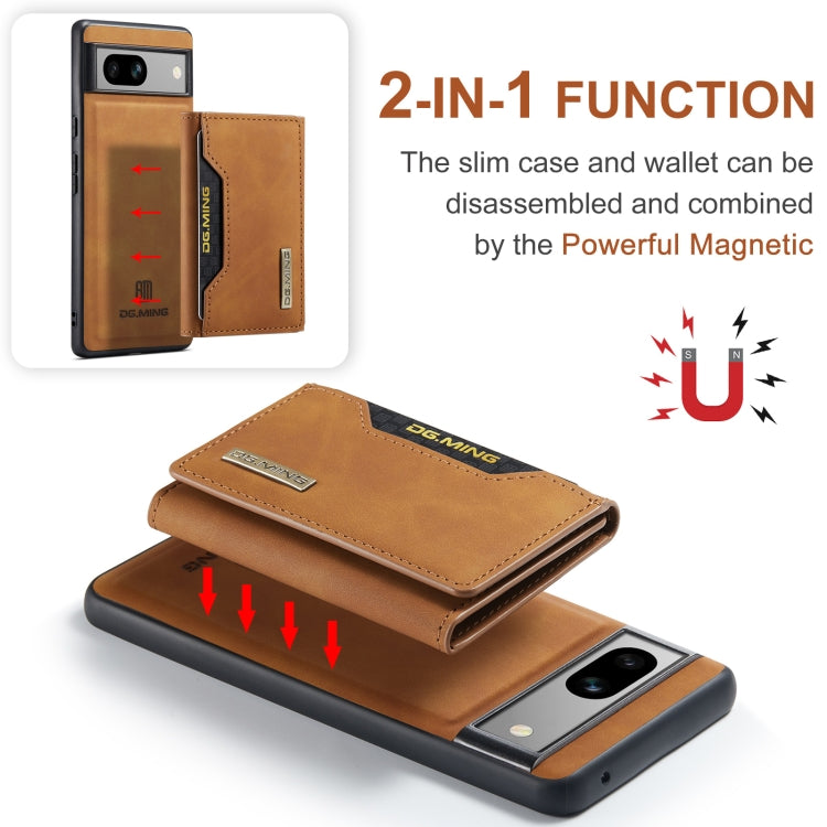 For Google Pixel 8a DG.MING M2 Series 3-Fold Multi Card Bag + Magnetic Phone Case