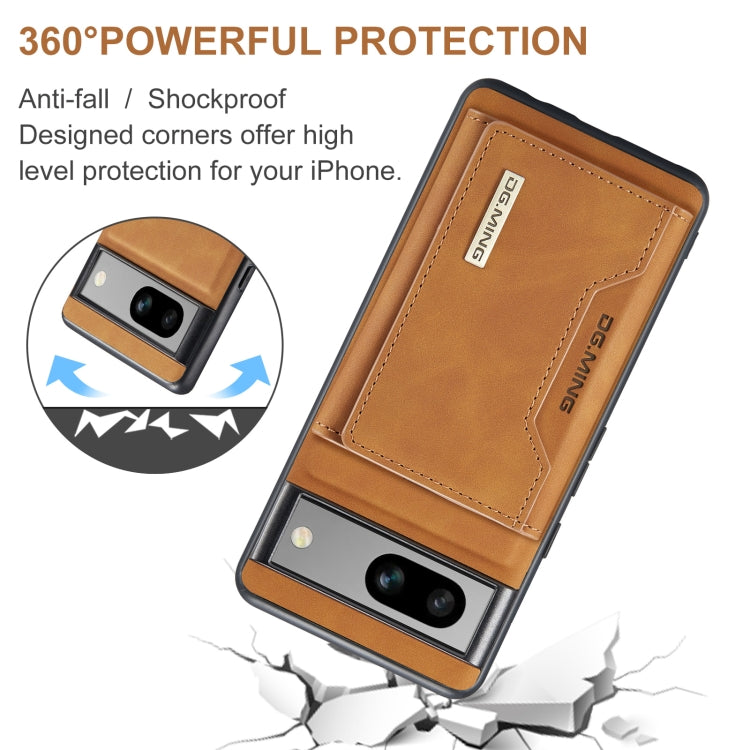 For Google Pixel 8a DG.MING M2 Series 3-Fold Multi Card Bag + Magnetic Phone Case