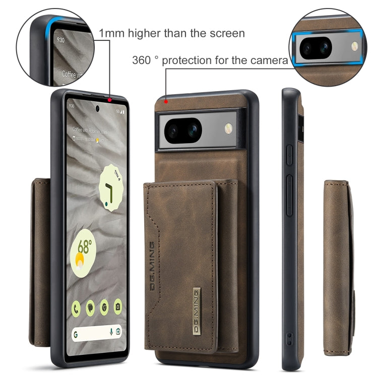 For Google Pixel 8a DG.MING M2 Series 3-Fold Multi Card Bag + Magnetic Phone Case