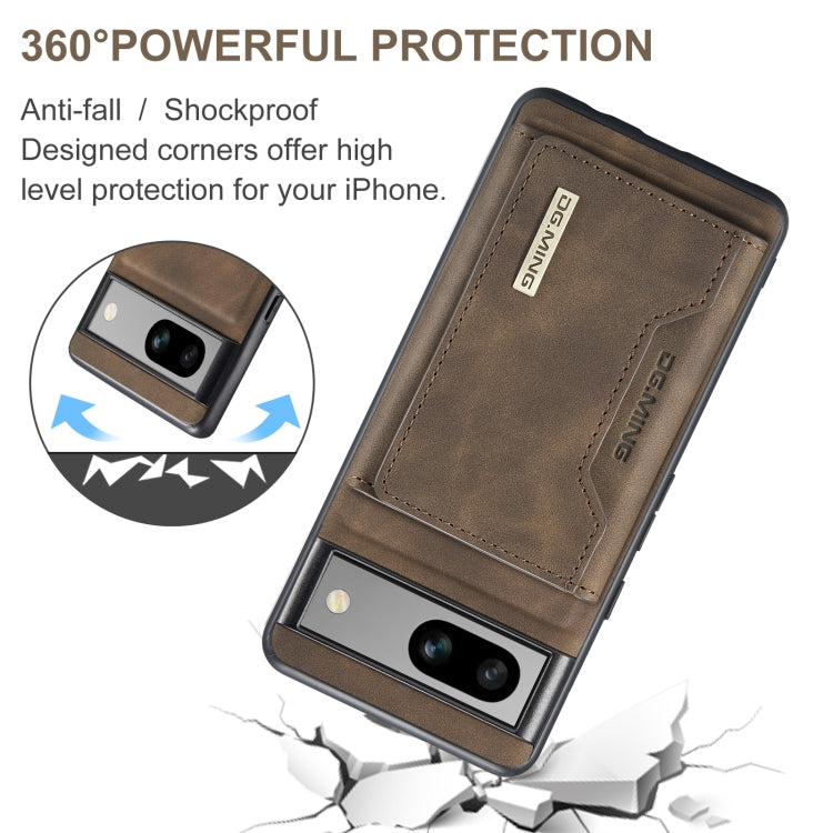 For Google Pixel 8a DG.MING M2 Series 3-Fold Multi Card Bag + Magnetic Phone Case
