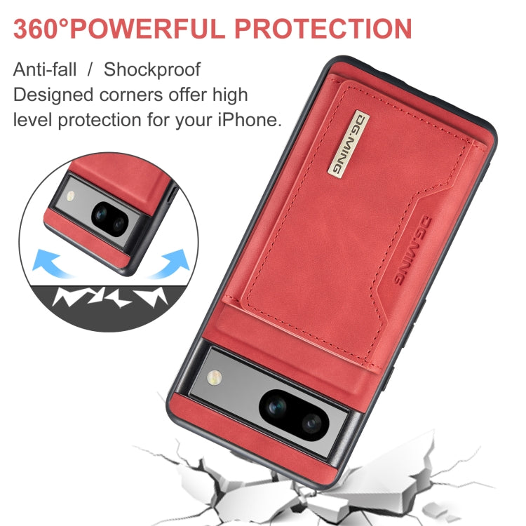 For Google Pixel 8a DG.MING M2 Series 3-Fold Multi Card Bag + Magnetic Phone Case