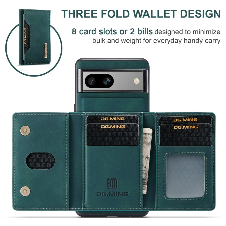For Google Pixel 8a DG.MING M2 Series 3-Fold Multi Card Bag + Magnetic Phone Case
