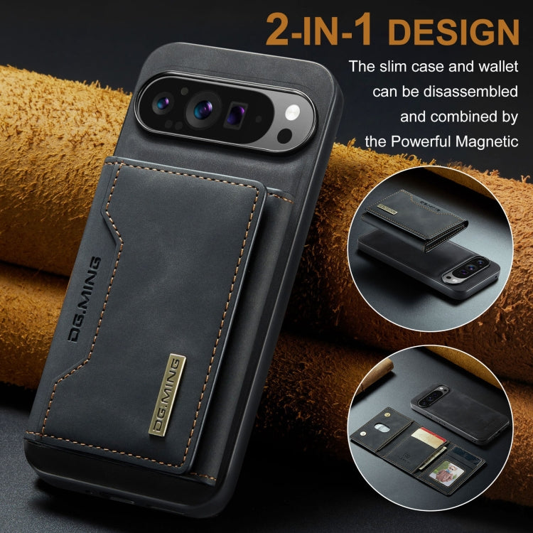 For Google Pixel 9 Pro XL DG.MING M2 Series 3-Fold Multi Card Bag + Magnetic Phone Case