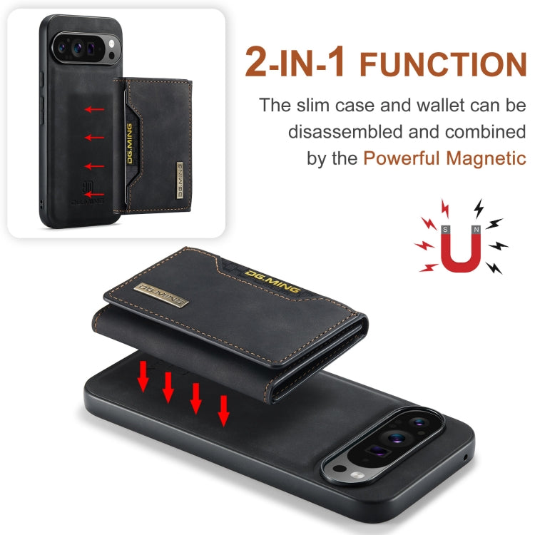 For Google Pixel 9 Pro XL DG.MING M2 Series 3-Fold Multi Card Bag + Magnetic Phone Case