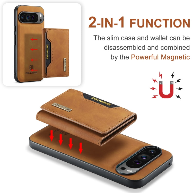 For Google Pixel 9 Pro XL DG.MING M2 Series 3-Fold Multi Card Bag + Magnetic Phone Case
