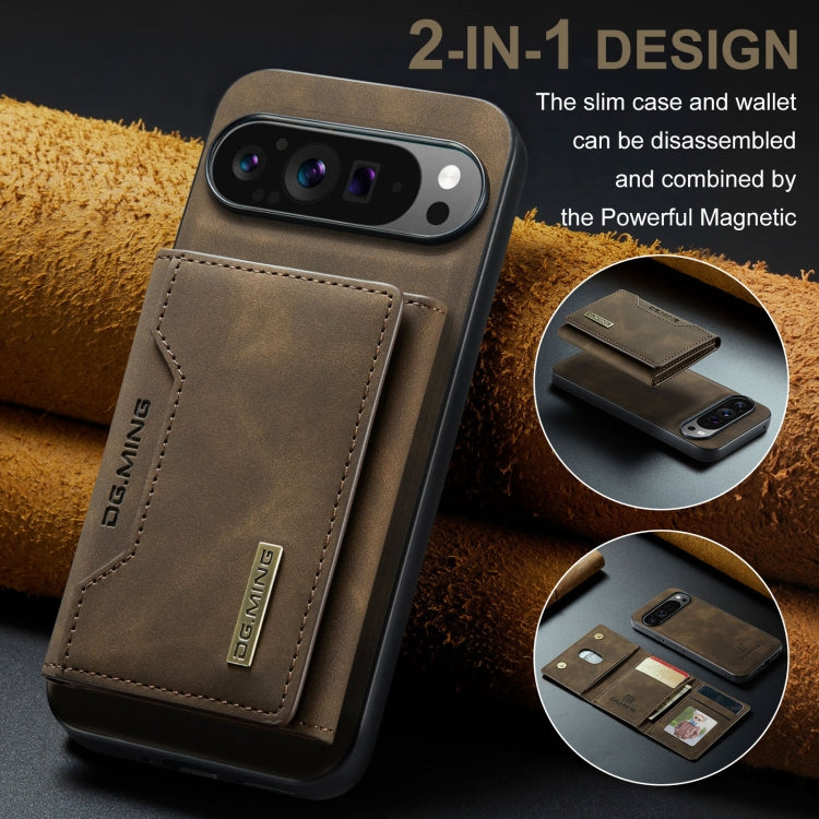 For Google Pixel 9 Pro XL DG.MING M2 Series 3-Fold Multi Card Bag + Magnetic Phone Case