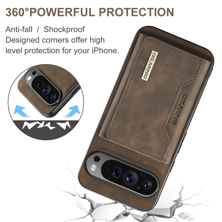 For Google Pixel 9 Pro XL DG.MING M2 Series 3-Fold Multi Card Bag + Magnetic Phone Case