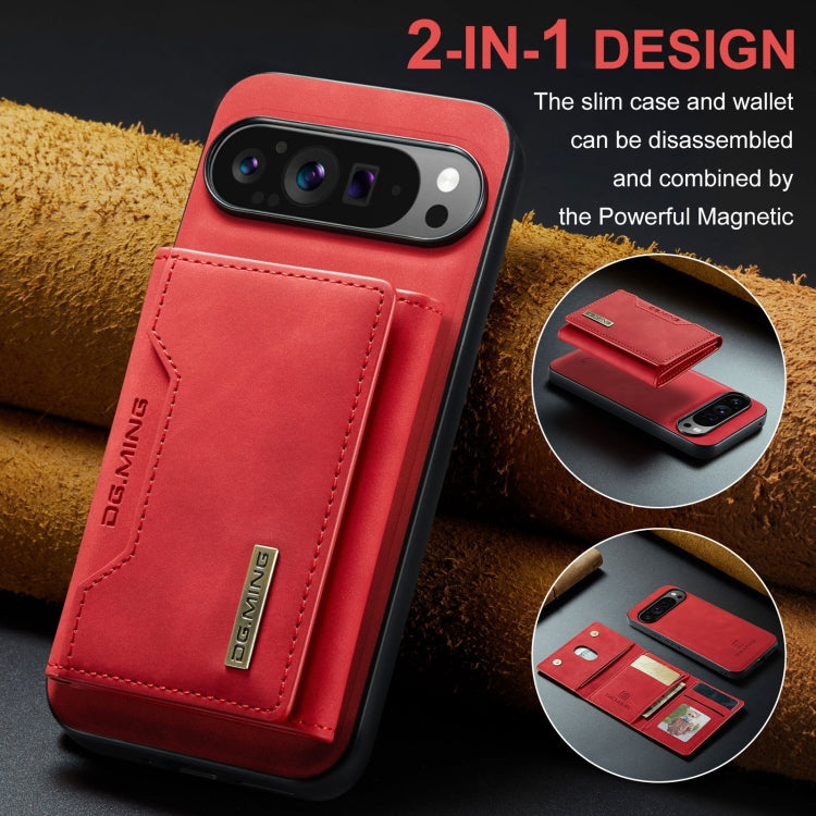 For Google Pixel 9 Pro XL DG.MING M2 Series 3-Fold Multi Card Bag + Magnetic Phone Case