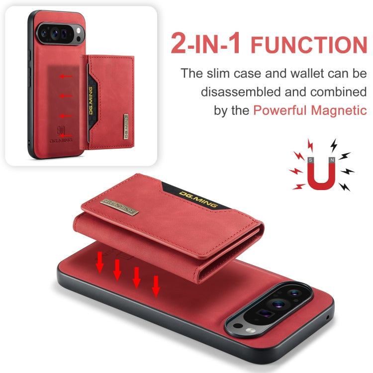 For Google Pixel 9 Pro XL DG.MING M2 Series 3-Fold Multi Card Bag + Magnetic Phone Case