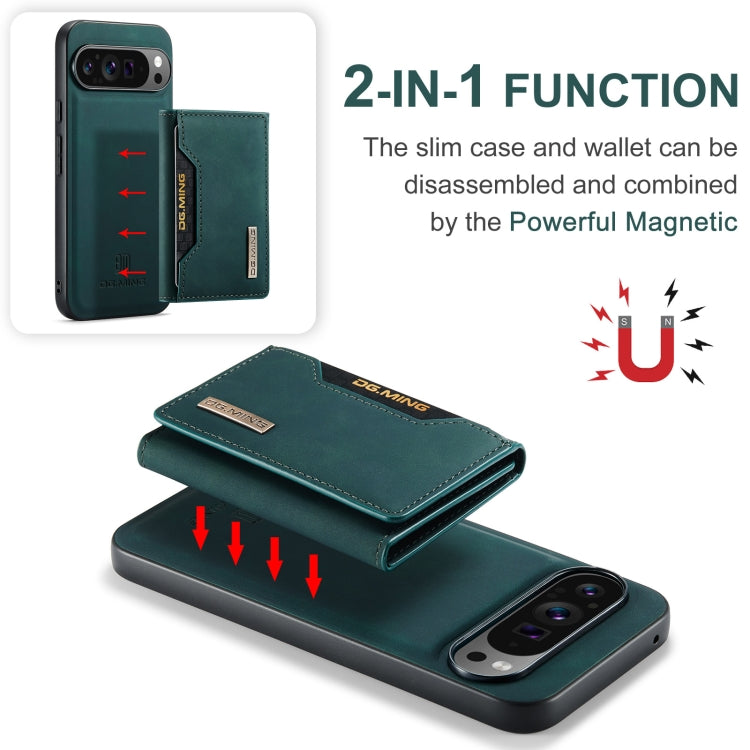 For Google Pixel 9 Pro XL DG.MING M2 Series 3-Fold Multi Card Bag + Magnetic Phone Case