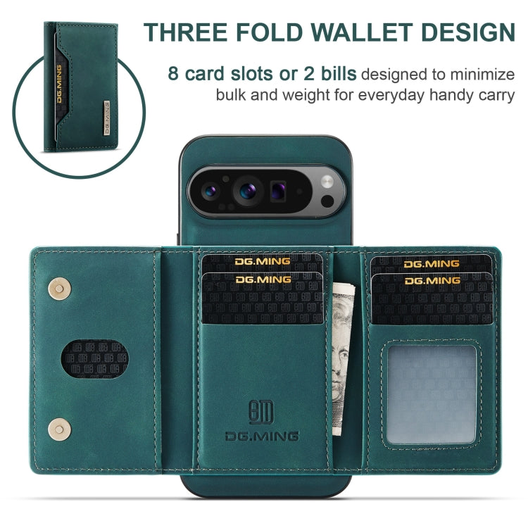 For Google Pixel 9 Pro XL DG.MING M2 Series 3-Fold Multi Card Bag + Magnetic Phone Case