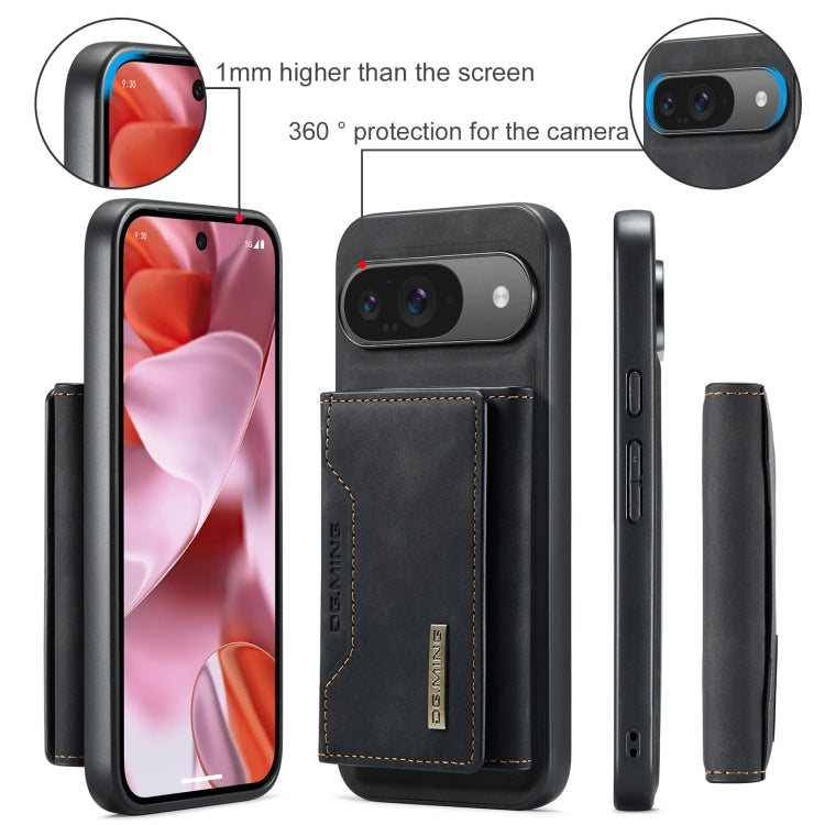 For Google Pixel 9 / 9 Pro DG.MING M2 Series 3-Fold Multi Card Bag + Magnetic Phone Case