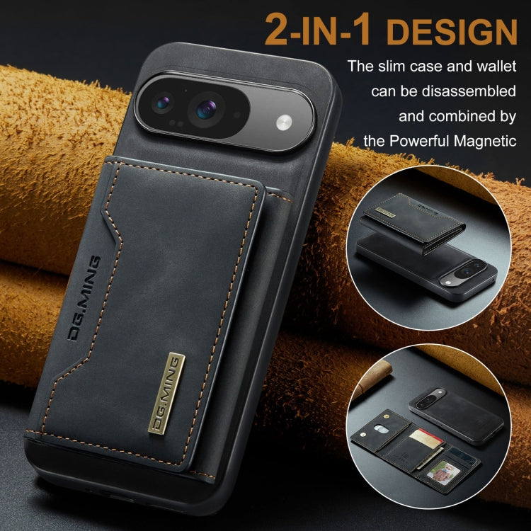 For Google Pixel 9 / 9 Pro DG.MING M2 Series 3-Fold Multi Card Bag + Magnetic Phone Case