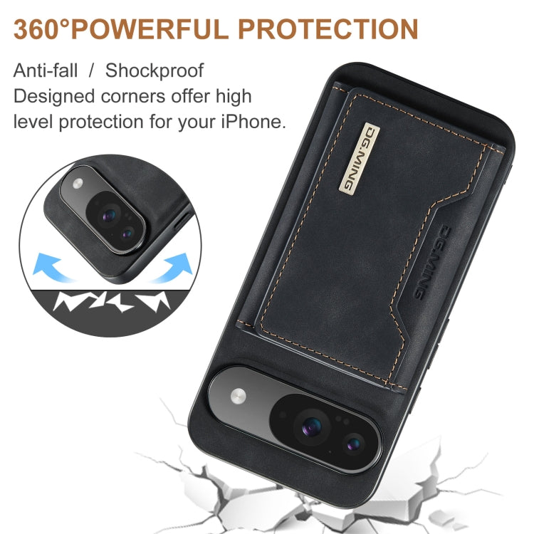 For Google Pixel 9 / 9 Pro DG.MING M2 Series 3-Fold Multi Card Bag + Magnetic Phone Case