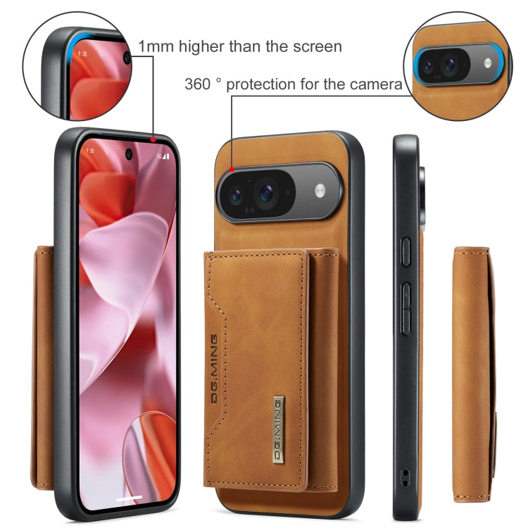 For Google Pixel 9 / 9 Pro DG.MING M2 Series 3-Fold Multi Card Bag + Magnetic Phone Case