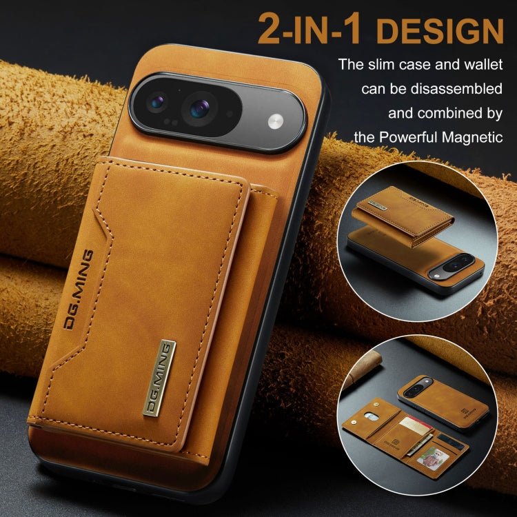 For Google Pixel 9 / 9 Pro DG.MING M2 Series 3-Fold Multi Card Bag + Magnetic Phone Case