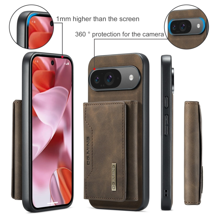 For Google Pixel 9 / 9 Pro DG.MING M2 Series 3-Fold Multi Card Bag + Magnetic Phone Case