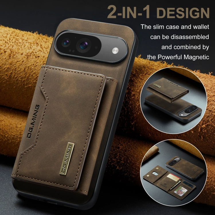 For Google Pixel 9 / 9 Pro DG.MING M2 Series 3-Fold Multi Card Bag + Magnetic Phone Case
