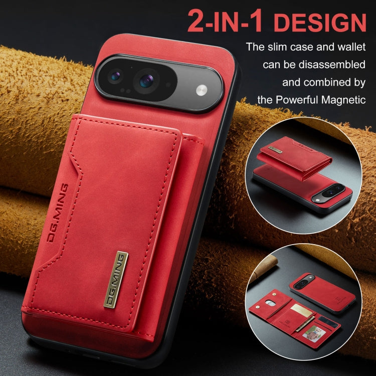 For Google Pixel 9 / 9 Pro DG.MING M2 Series 3-Fold Multi Card Bag + Magnetic Phone Case