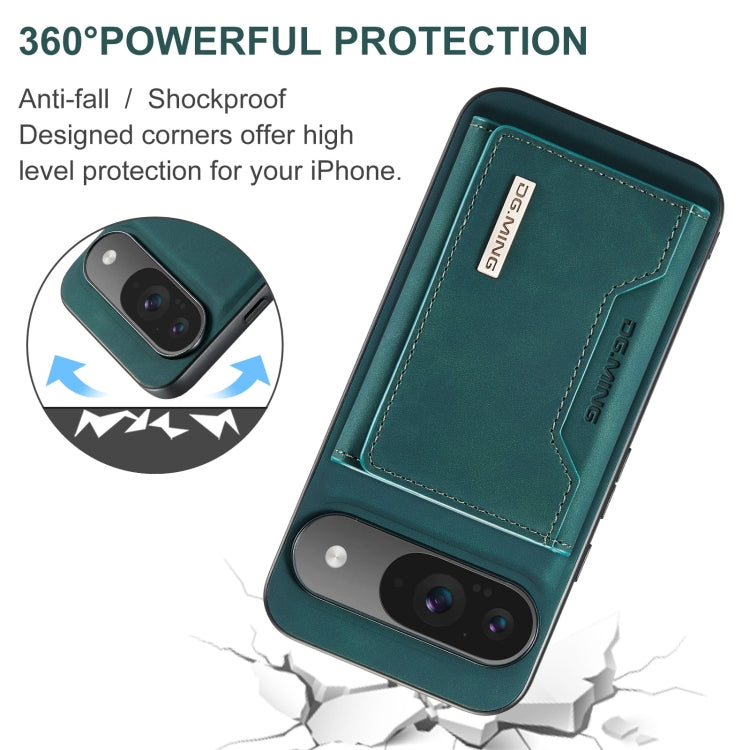 For Google Pixel 9 / 9 Pro DG.MING M2 Series 3-Fold Multi Card Bag + Magnetic Phone Case