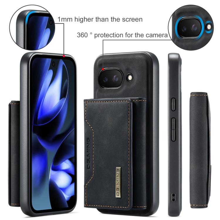 For Google Pixel 9a DG.MING M2 Series 3-Fold Multi Card Bag + Magnetic Phone Case