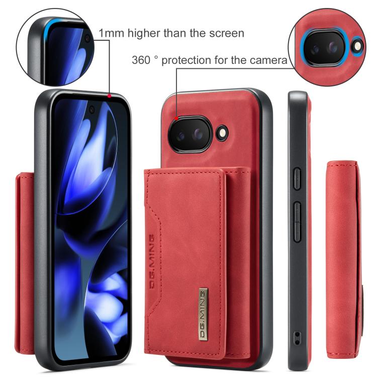 For Google Pixel 9a DG.MING M2 Series 3-Fold Multi Card Bag + Magnetic Phone Case