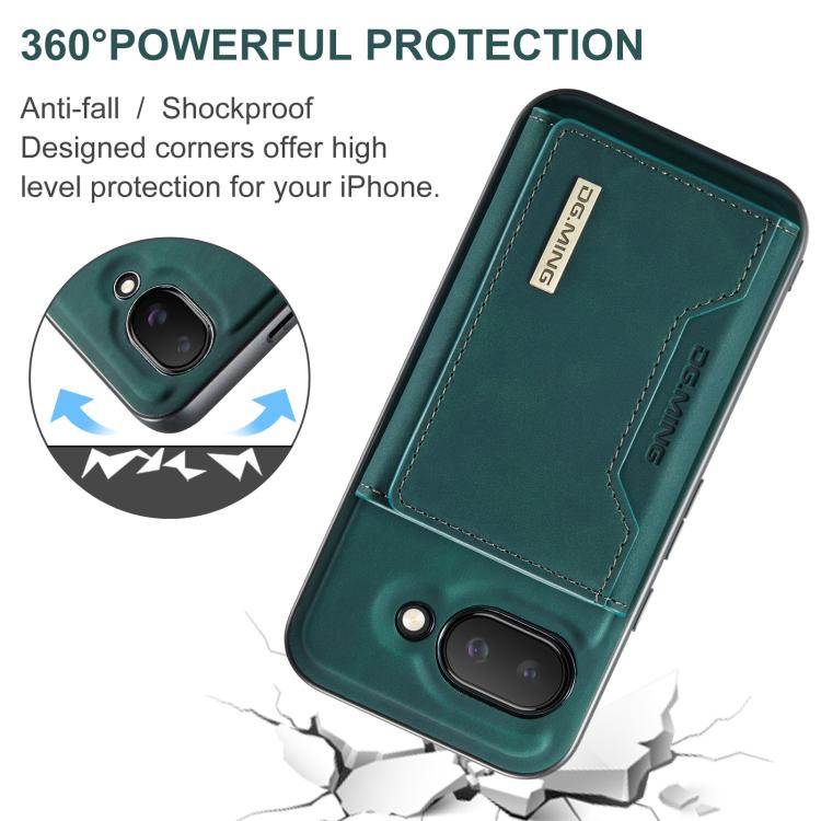 For Google Pixel 9a DG.MING M2 Series 3-Fold Multi Card Bag + Magnetic Phone Case