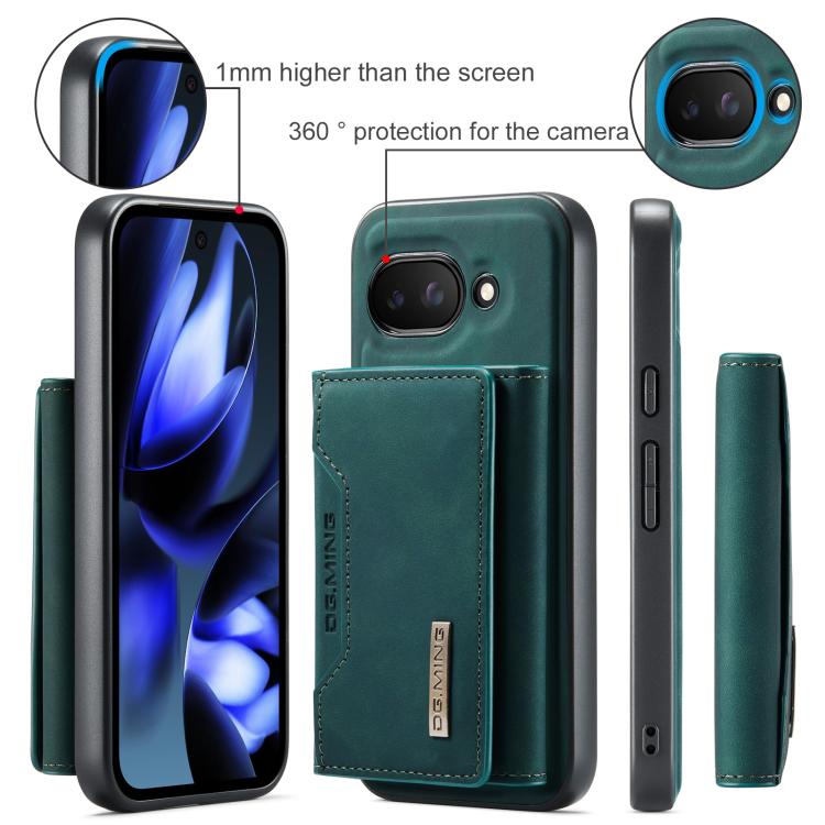 For Google Pixel 9a DG.MING M2 Series 3-Fold Multi Card Bag + Magnetic Phone Case