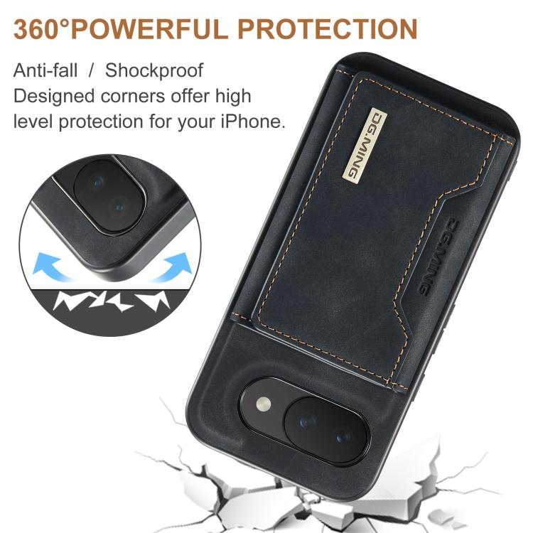 For Google Pixel 10a DG.MING M2 Series 3-Fold Multi Card Bag + Magnetic Phone Case