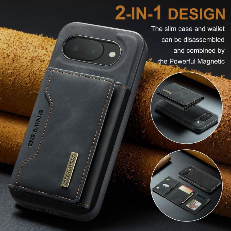 For Google Pixel 10a DG.MING M2 Series 3-Fold Multi Card Bag + Magnetic Phone Case