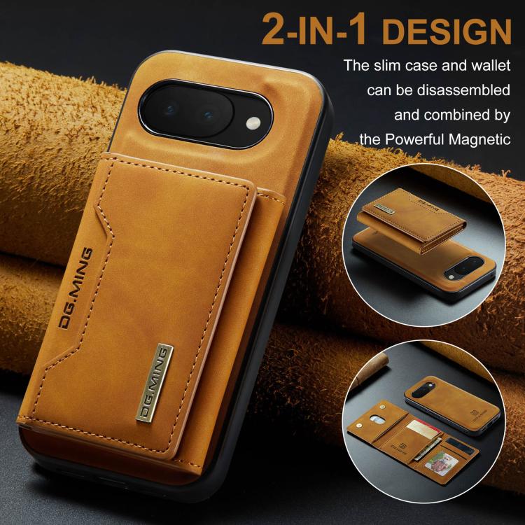 For Google Pixel 10a DG.MING M2 Series 3-Fold Multi Card Bag + Magnetic Phone Case
