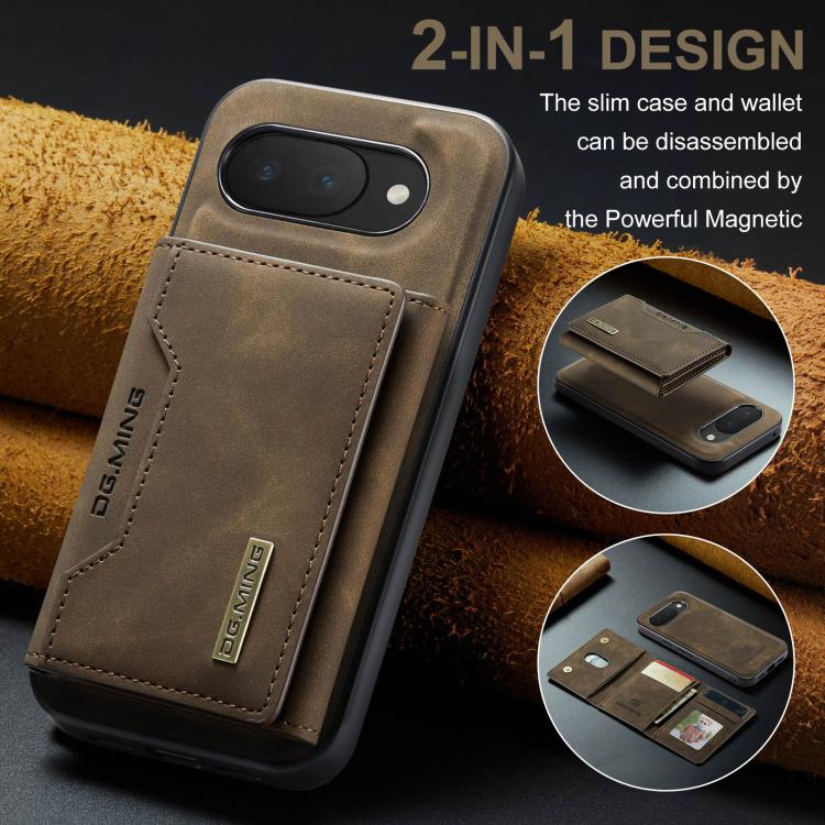 For Google Pixel 10a DG.MING M2 Series 3-Fold Multi Card Bag + Magnetic Phone Case