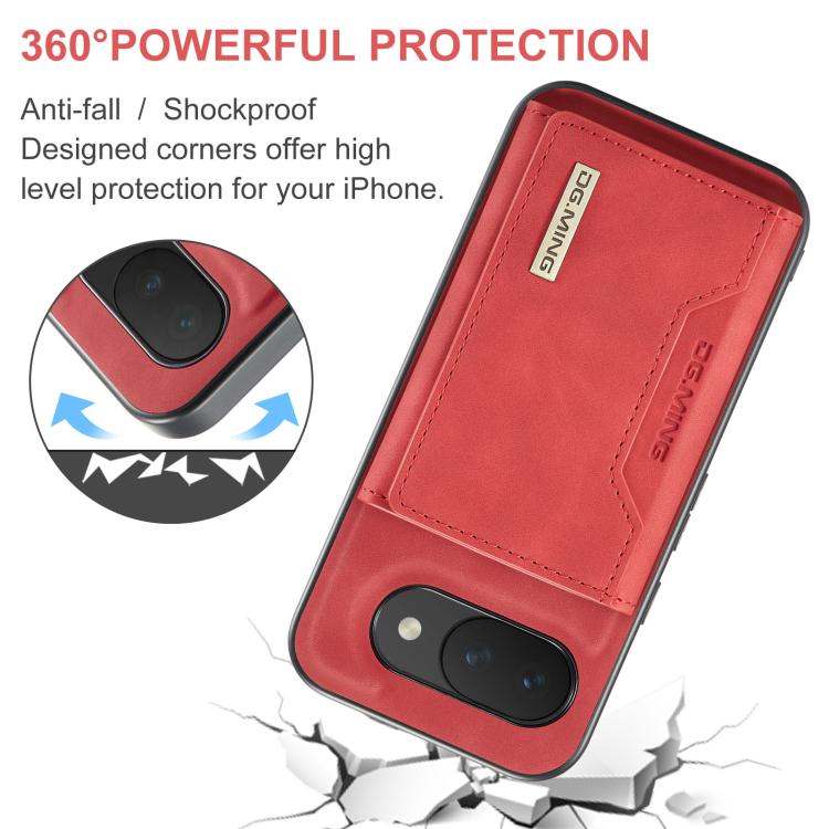 For Google Pixel 10a DG.MING M2 Series 3-Fold Multi Card Bag + Magnetic Phone Case